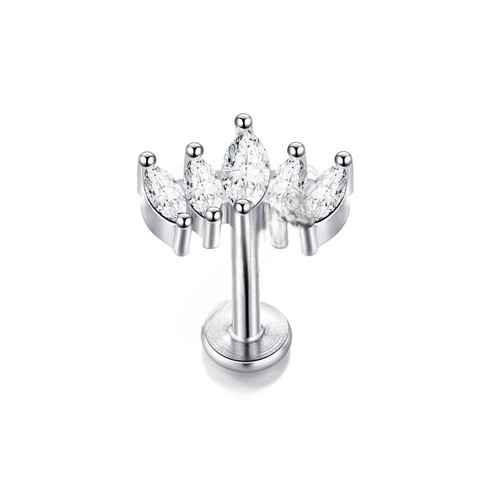 Piercing Labret Modelo 49 Rosca Interna Aço 316L